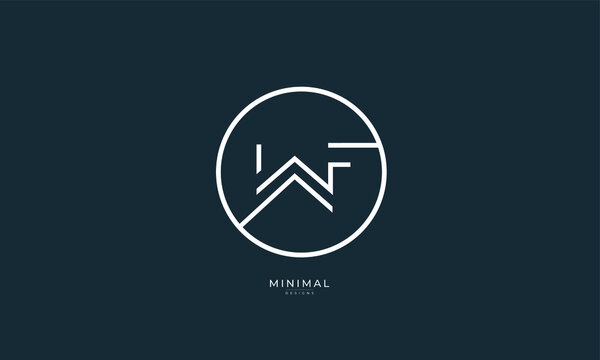 Alphabet letter icon logo WF