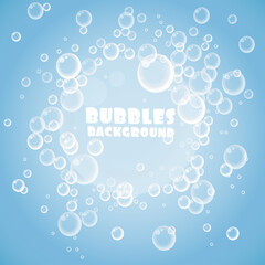 Blue bubbles background