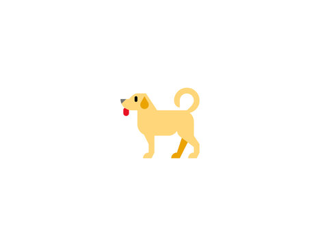 Dog vector flat icon. Isolated dog emoji illustration 