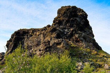 Dimmuborgir, a large area of unusually shaped lava fields, east of Myvatn, Iceland