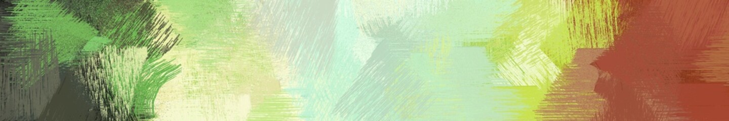 wide landscape graphic with colorful brush strokes background with tea green, sienna and dark slate gray. can be used for wallpaper, cards, poster or banner