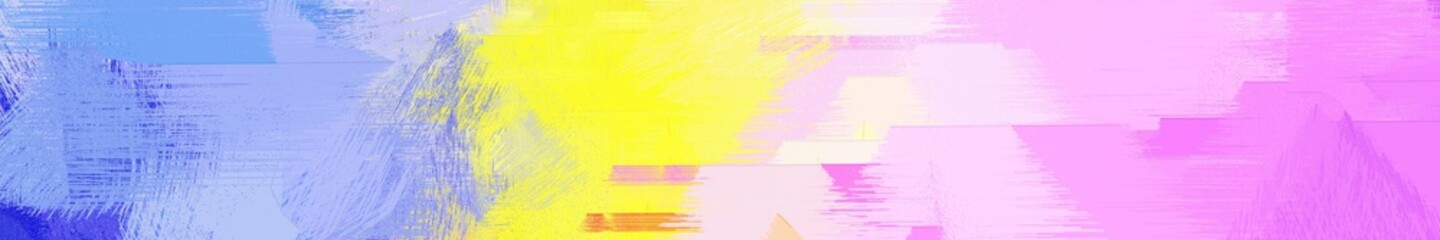 Obraz premium wide landscape graphic with art brush strokes background with thistle, corn flower blue and pastel orange. can be used for wallpaper, cards, poster or banner