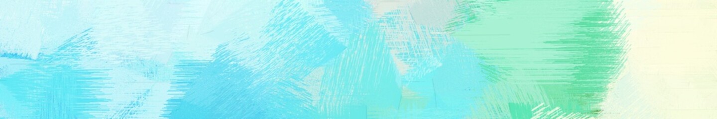 wide landscape graphic with dirty brush strokes background with pale turquoise, beige and turquoise. can be used for background, canvas or poster