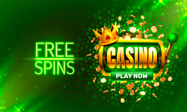 Casino free spins, 777 slot sign machine. Vector