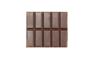Tasty chocolate bar isolated on white background