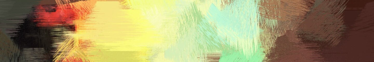 Fototapeta premium wide landscape graphic with abstract brush strokes background decoration with khaki, very dark pink and brown. can be used for wallpaper, cards, poster or banner