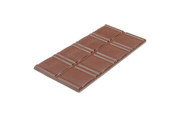 Tasty chocolate bar isolated on white background