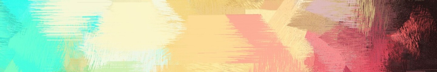 wide landscape graphic with dirty brush strokes background with skin, wheat and turquoise. can be used for wallpaper, cards, poster or banner