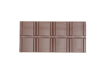 Tasty chocolate bar isolated on white background