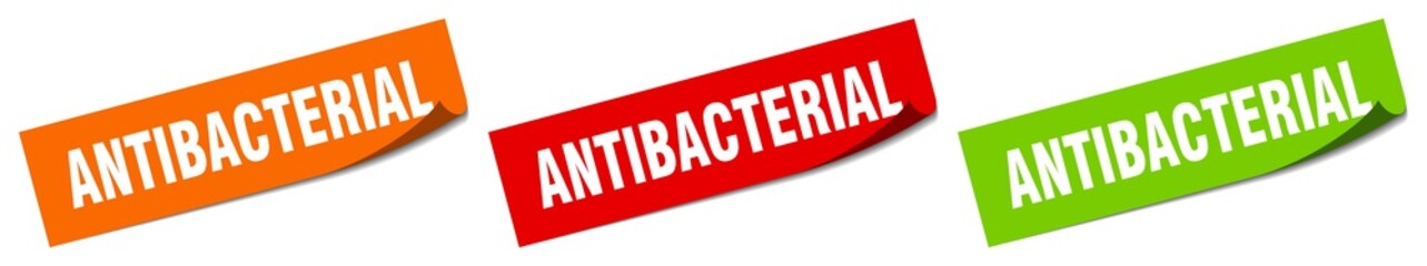 antibacterial sticker. antibacterial square isolated sign. antibacterial label