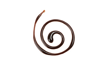 Tasty melted chocolate isolated on white background