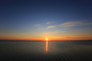 sunset over sea