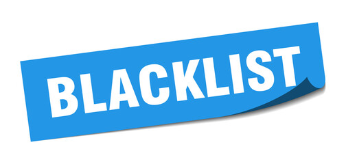 blacklist sticker. blacklist square isolated sign. blacklist label
