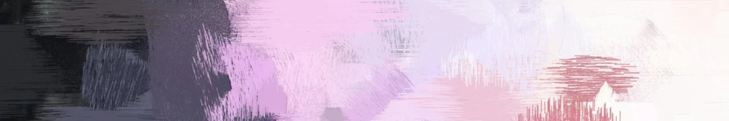 Fototapeten Lila wide landscape graphic with dirty brush strokes background with pastel pink, dark slate gray and lavender. can be used for wallpaper, cards, poster or banner  © Eigens