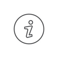 Information vector icon symbol isolated on white background