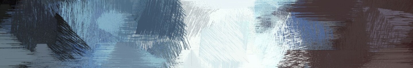 wide landscape graphic with abstract brush strokes background decoration with dark slate gray, lavender and pastel blue