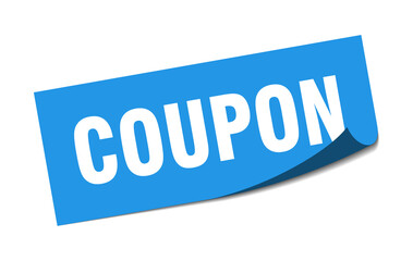 coupon sticker. coupon square isolated sign. coupon label