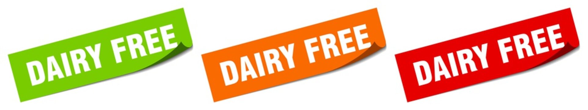 dairy free sticker. dairy free square isolated sign. dairy free label