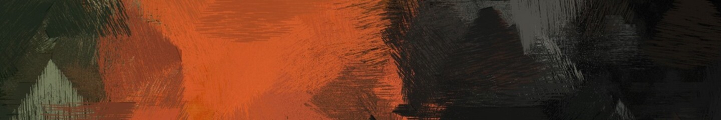 wide landscape graphic with creative brush strokes background with coffee, very dark green and brown. can be used for background, canvas or poster