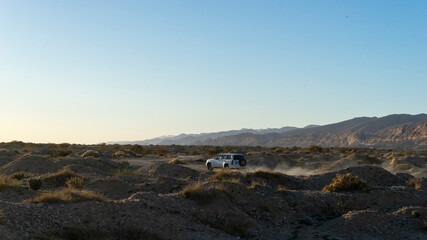 Fototapeta na wymiar 4x4 in the desert-1