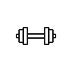 dumbbell icon isolated on white background