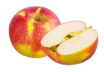 Red apple isolated on white background with clipping path
