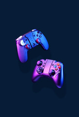Levitation of two controller joysticks. © nuclear_lily