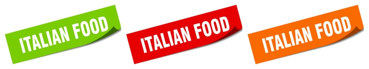 italian food sticker. italian food square isolated sign. italian food label