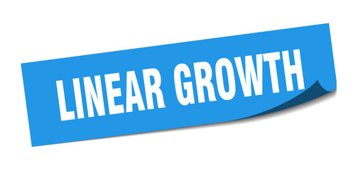 linear growth sticker. linear growth square isolated sign. linear growth label