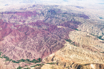 Red and yellow mountains in Eastern part of Afghanistan