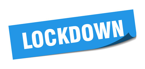 lockdown sticker. lockdown square isolated sign. lockdown label