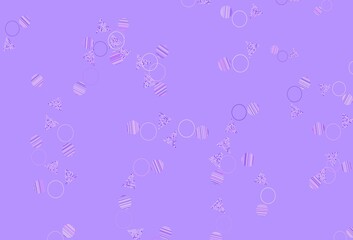 Light Purple vector background with polygonal style with circles.
