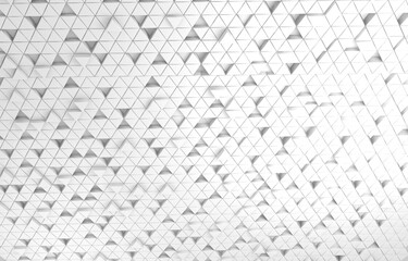 White triangular abstract background. Modern grunge triangle surface. 3d Rendering grid structure.