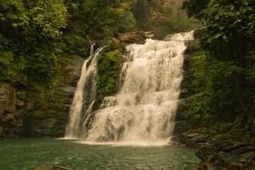 Beautiful tropical waterfall