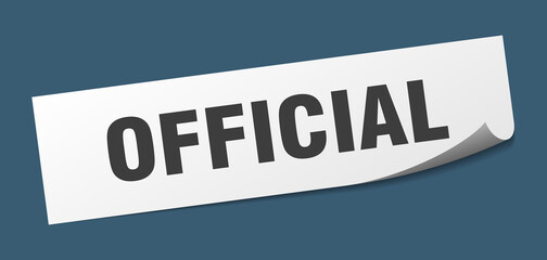 official sticker. official square isolated sign. official label