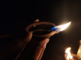 Lamp in a hand