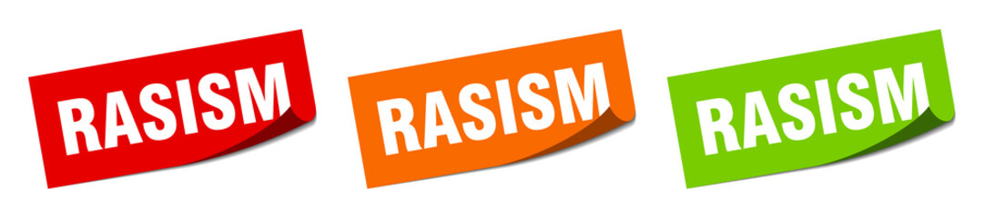 rasism sticker. rasism square isolated sign. rasism label