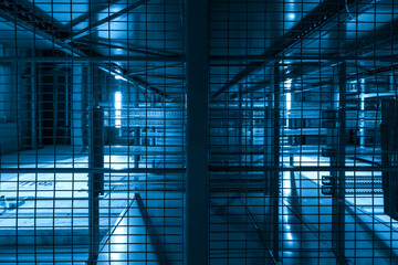 Wire mesh of factory warehouse