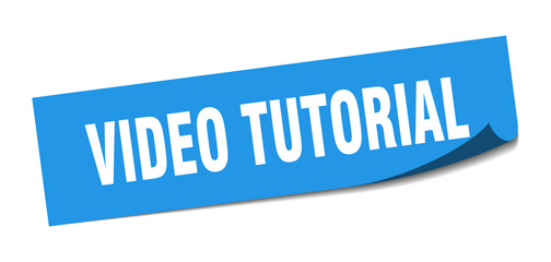 video tutorial sticker. video tutorial square isolated sign. video tutorial label