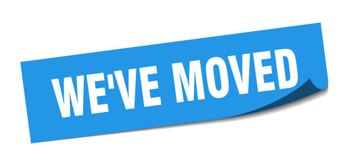 we've moved sticker. we've moved square isolated sign. we've moved label