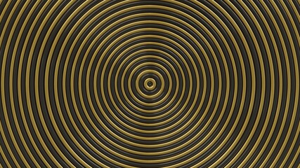 radial black gold pattern 3d render