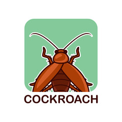 cockroach logo isolated on white background vector illustration
