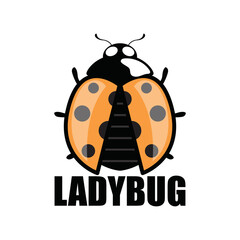 lady bug logo isolated on white background vector illustration