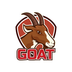 goat logo isolated on white background. vector illustration