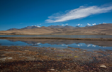 Tso Moriri or Lake Moriri or "Mountain Lake", is a lake in the Changthang Plateau in Ladakh in Northern India