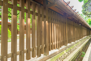 東京都渋谷区代々木にある神社の境内の景色