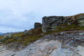 Scenery On The Trail Of Trolltunga In Vestland County Norway