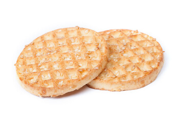 Heap of round cookies with sesame