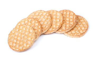 Heap of round cookies with sesame