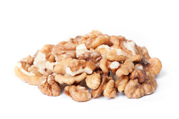 Heap of peeled walnut